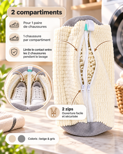 Sac à chaussures KLEANS CARE avec une chaussure par compartiment