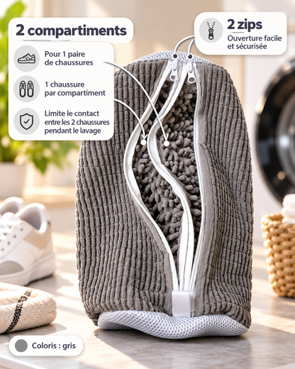 Deux compartiments séparés du sac de lavage KLEANS CARE